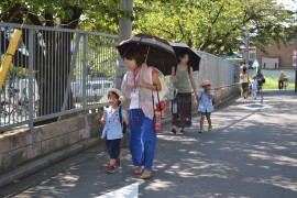 朝の登園